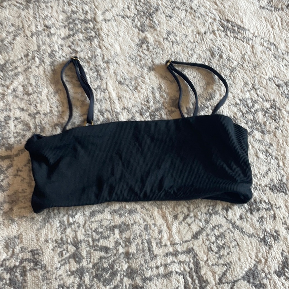 Black L space bikini top